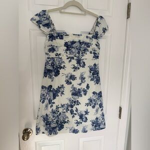 Abercrombie & Fitch Blue and White Floral Mini Dress